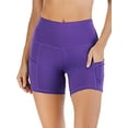 thumbnail image 4 of SAYFUT Women's High Waist Workout Yoga Shorts with Out Pockets Tummy Control Athletic Sports Pants, 4 of 7