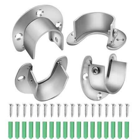 

TAONMEISU 4pcs Closet Rod Bracket Heavy Duty Wardrobe Bracket with Screws and Wall Anchors Heavy Duty U-shaped Wardrobe Opening Bracket with Screws for Easy Installation benefit