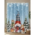 thumbnail image 4 of Fsddascl Christmas Shower Curtain Set - 48" x 72" Washable Bathtub Curtain with 12 Hooks, Gnomes Cat Squirrel Xmas Pine Tree Winter Snow Waterproof Fabric Stall Shower Curtains for Bathroom/Bathtub, 4 of 6