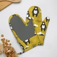 thumbnail image 4 of Cauagu Cartoon Bear Yellow Print Oven Mitts 2 Piece Set,BBQ Gloves Grilling Gloves Kitchen Silicone Oven Gloves Heat Resistant Oven Mitts for Barbecue Cooking & Baking, 4 of 6