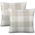 thumbnail image 1 of Fundas de almohada decorativas con estampado de cuadros retro, paquete de 2, 1 of 4
