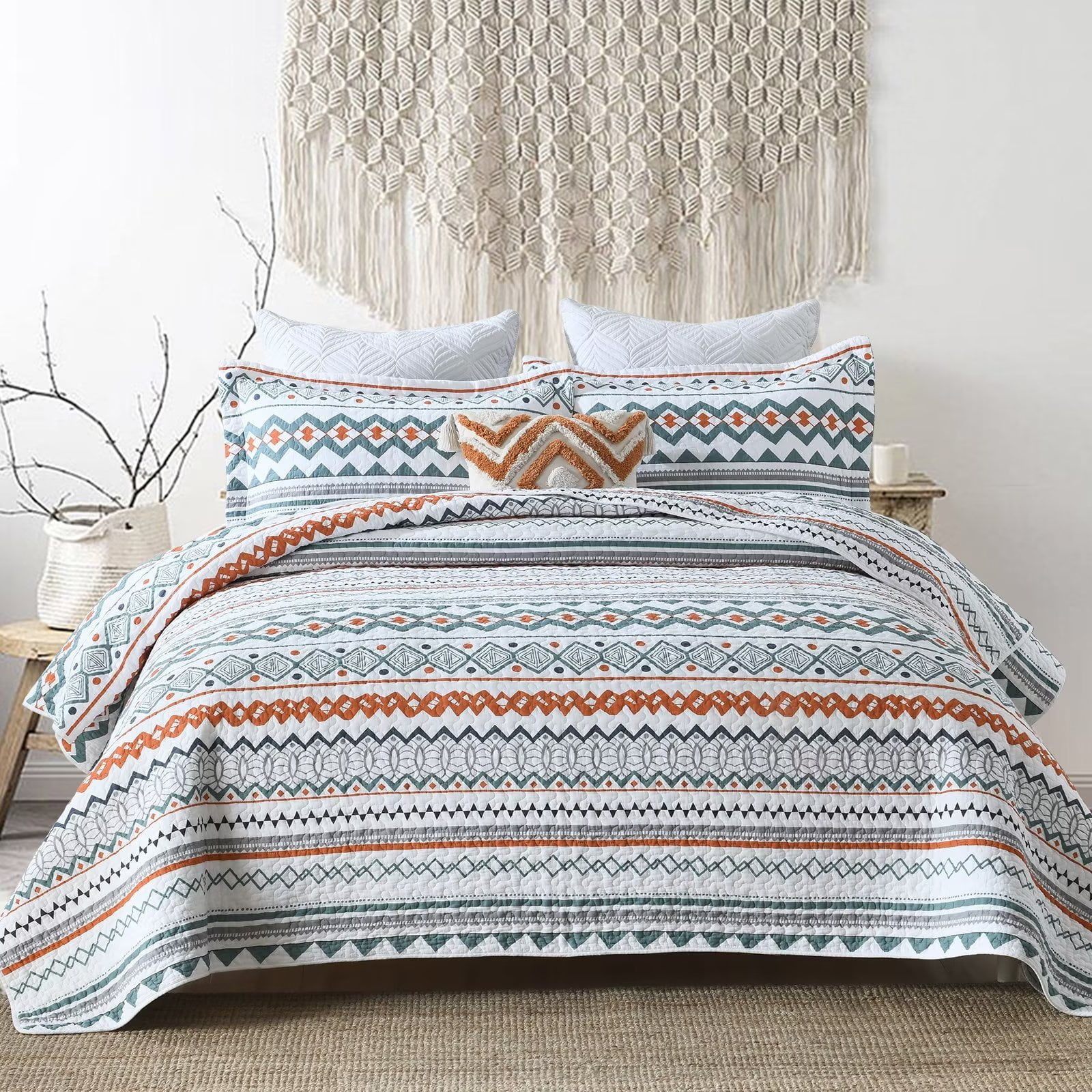 Bedduvit Cotton Quilt King Size 3 Pieces 100 Cotton Lightweight Soft