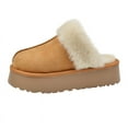 thumbnail image 4 of Zapatillas de felpa para mujer para uso exterior, botas de nieve integradas de piel para otoño e invierno, zapatillas de algodón con punta cerrada y forro polar de fondo grueso, 4 of 6