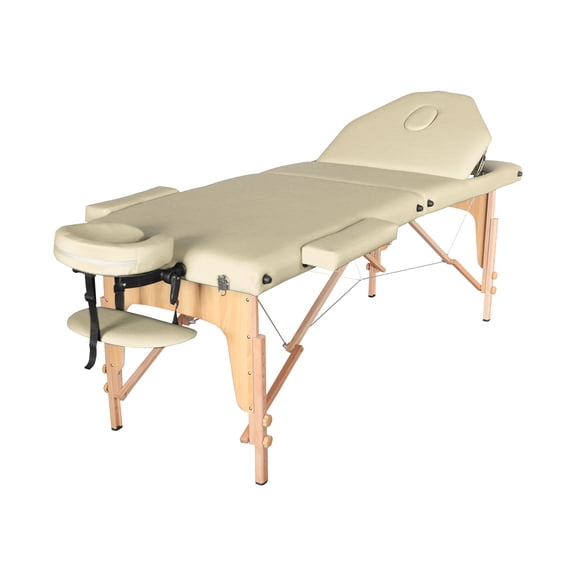 Cama de Masaje 001 Crema 70cm Reclinable