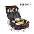 thumbnail image 4 of Makeup Train Case with Adjustable Dividers,Cosmetic Bag Portable Portability Bag Case Gifts A Seamless Pattern Of Doodles, 4 of 8