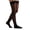 Black, variant on Women's Sheer Thigh High 15-20 mmHg Compression Stockings | Nylon-spandex fabric with lace-silicone top band, sandalfoot design and reinforced heel for secure all-day wear