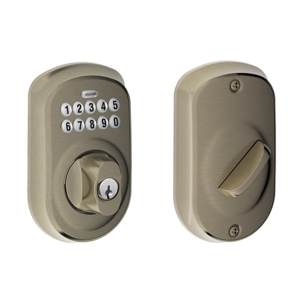 Schlage Be365Ply Plymouth Electronic Keypad Single Cylinder Deadbolt