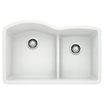 Blanco DIAMOND 1-3/4 with Low Divide SILGRANIT Sink White