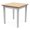 Natural Maple, variant on Amherst Steel Reception Waiting 20" End Table / Silver Steel / Mahogany