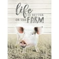 thumbnail image 2 of Rae, Marla 15x18 Black Ornate Wood Framed with Double Matting Museum Art Print Titled - Life is Better on the Farm Pig, 2 of 4