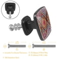 thumbnail image 3 of 4 Pcs Cabinet Handle Drawer Pulls Indian Style Mandala Knobs with Screws Square Furniture Office Cabinet Knob Decoration, 3 of 7