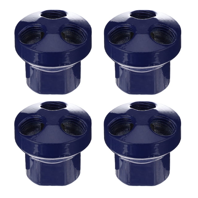 MasteelfCA 4Pcs 3 Ways Air Compressor Splitter Durable Air Outlet Block Air Hose Splitter