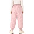 thumbnail image 4 of Kids Snow Pants Boys Girls Winter Ski Pant Thick Lined Warm Long Pants (Pink), 4 of 5