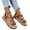 Saffron, variant on Women's Casual Bohemian Sandals, Comfortable Boho Flat Sandals, Women's Flat Sandals Comfortable Open Toe Rubber Thong Cushion Easy to Clean for Women Indoor Outdoor Vacation, Red 7.5