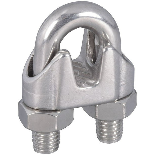 National Hardware N348912 S850859 Wire Cable Clamp 3/8 Inch Stainless Steel 1 Pack Walmart