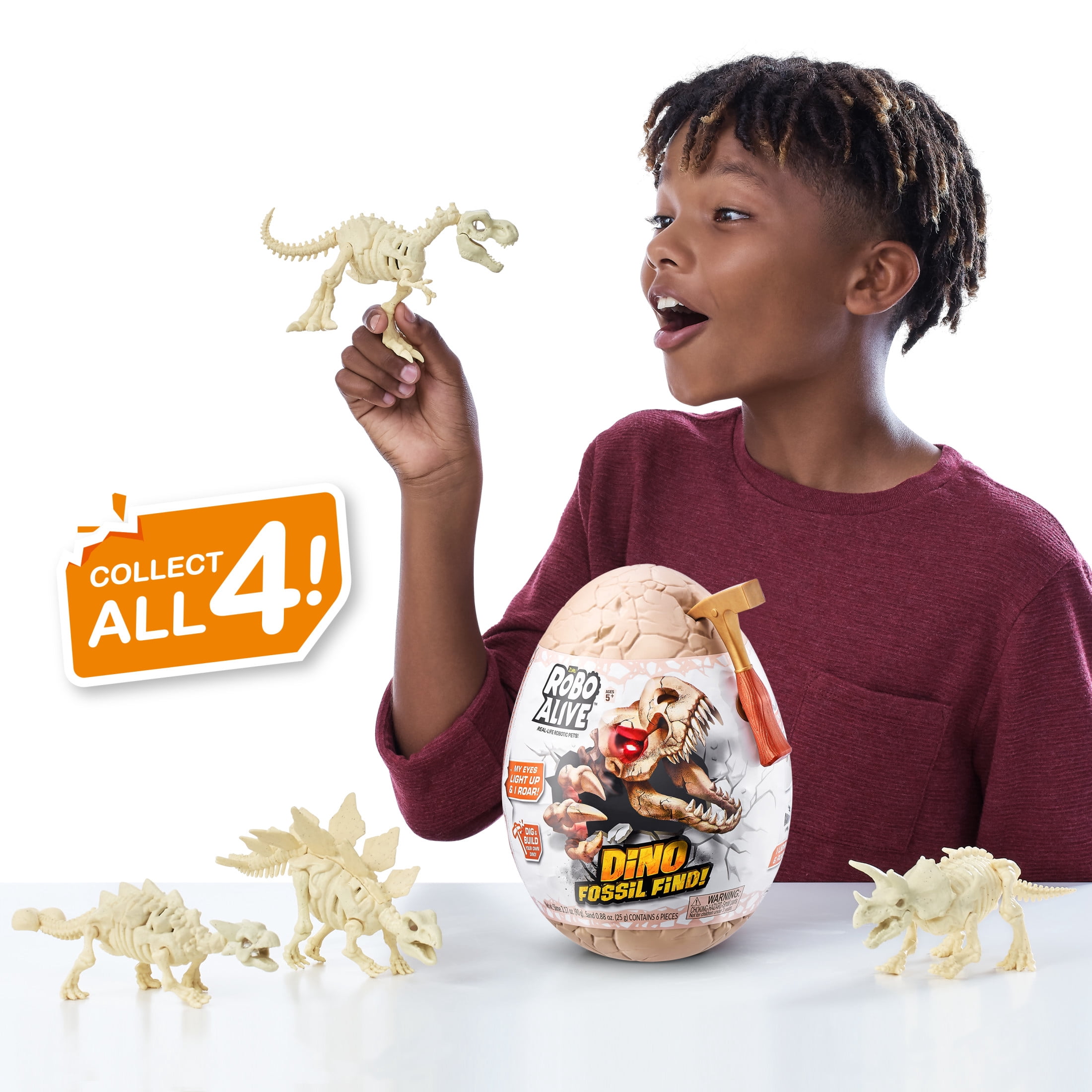 Robo Alive Dino Fossil Find Surprise Unboxing Robotic Toy by ZURU