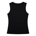 thumbnail image 4 of AJGRHE Women's Square Neck Sleeveless Double-Layer Tank Tops Basic T Shirts Lightweight Casual Everyday Wear Women Summer Vest Tee Black XXXL, 4 of 5
