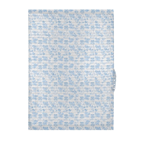Delicate Blue Blooms Door Curtain Blackout Thermal Insulated Door Side Curtain Panels Privacy 25x40in