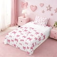 thumbnail image 5 of Erosebridal Cute Pink Bowknot Kids Twin Sheet Sets,Cute Princess Bowknot Bedding For Girls 3pcs, 5 of 6