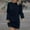 Blue, variant on Qulqfy Green Women Dress Tshirt Mini Long Sleeve Fleece Crewneck Warm Casual Dresses Fall Dresses for Women L