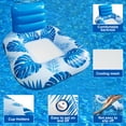 thumbnail image 6 of Inflatable Pool Floats Chair with Color Changing Light, Button Battery Powered Water Floats with Cup Holder,Beach Float Pool Sofa, Pool Raft Lounge Pool Floats for Adult, 6 of 8