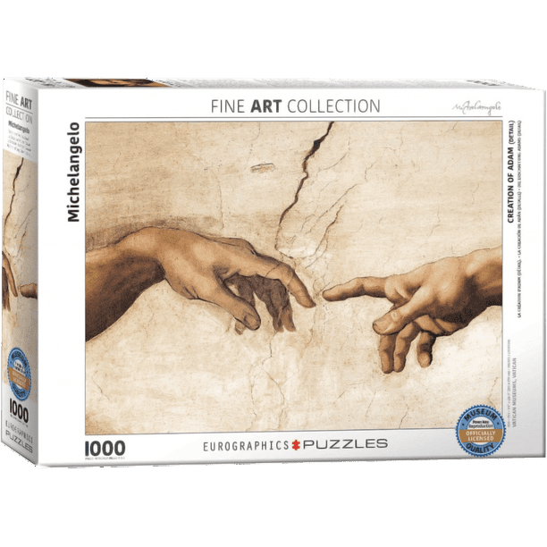 Rompecabezas Eurographics 1000 pzs Creación de Adán, Miguel Ángel Eurographics 6000-2016
