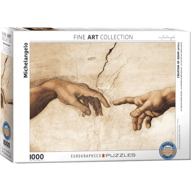Rompecabezas Eurographics 1000 pzs Creación de Adán, Miguel Ángel Eurographics 6000-2016