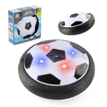 Duslogis Hover Soccer Ball for Kids | Flashing Colored LED Lights | for Smooth Surfaces | New Football Toy Indoor Battery Operated Air Floating Hovering Disc for Girls and Boys 2Pcs