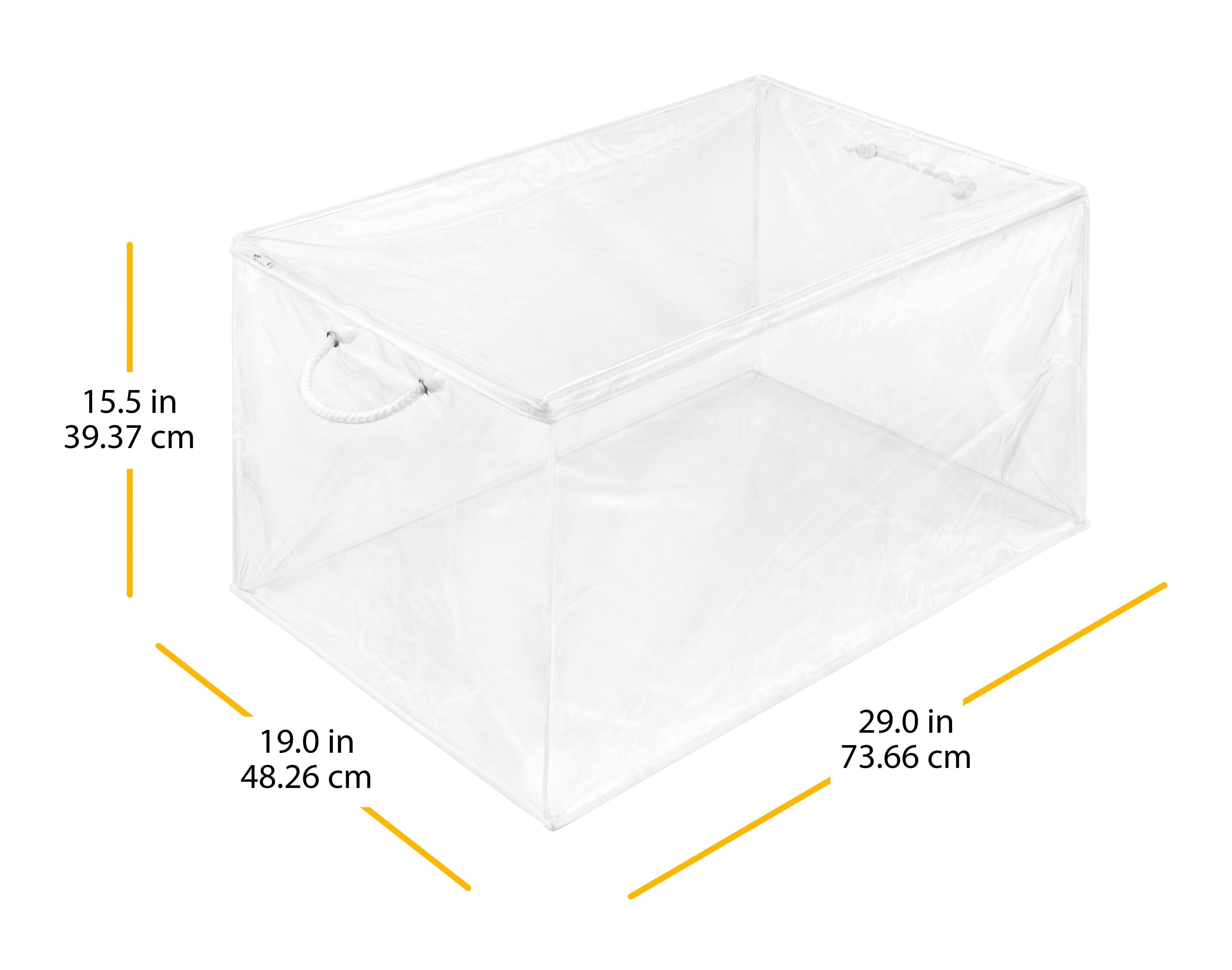 Whitmor Jumbo Zippered Vinyl Storage Closet Organizer Bag - Clear - Adult Use