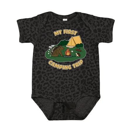 

Inktastic Camping Hedgehog-My First Camping Trip Gift Baby Boy or Baby Girl Bodysuit