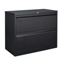 thumbnail image 3 of Yesfashion 2 Drawer Lateral Filing Cabinet for Legal/ Letter A4 Size,Metal Steel Large Deep Drawers Locked By Keys,Locking Wide File Cabinet for Home Office, 3 of 7