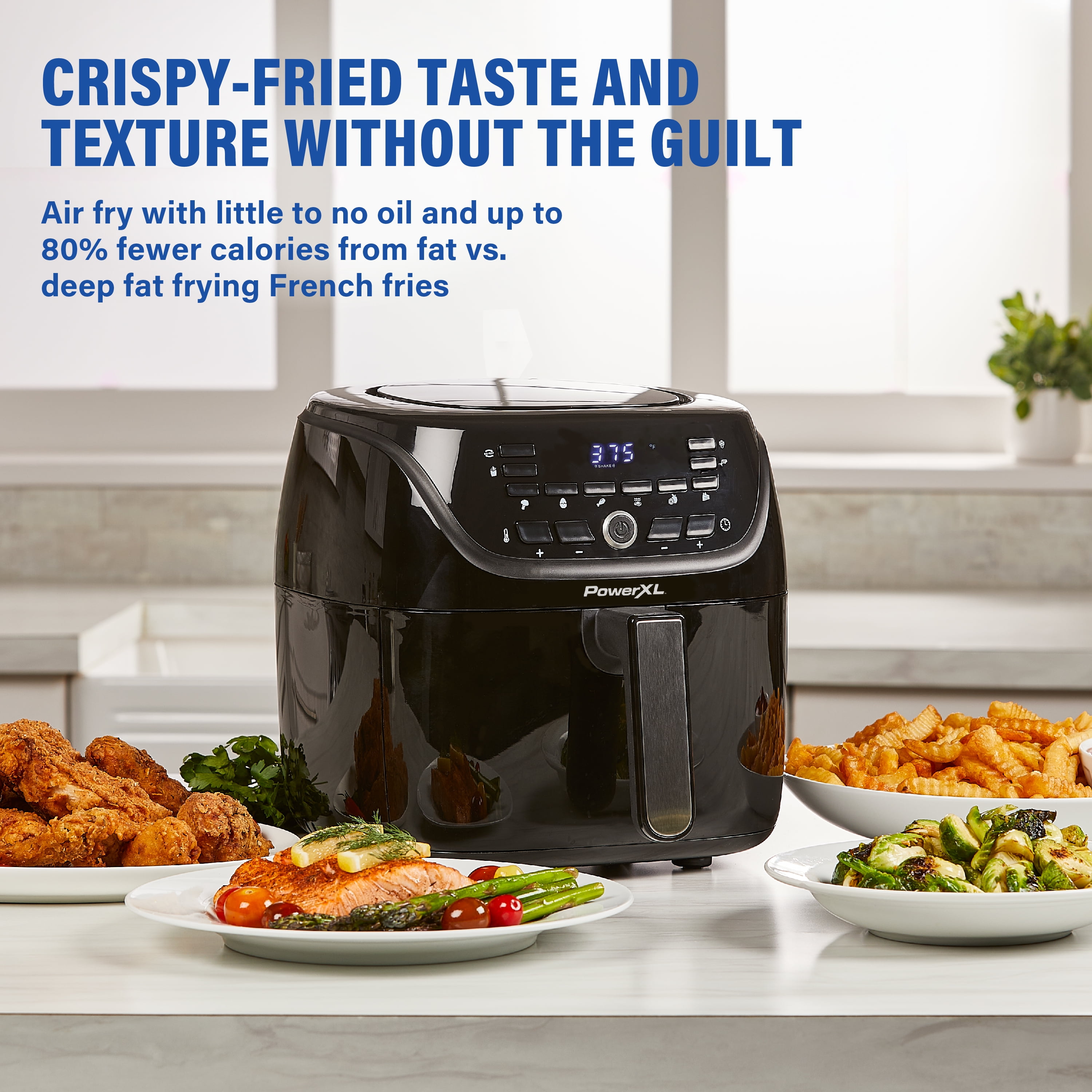 Air Fryer, 10 Quart Family Size Large Airfryer, 6 One-Touch Digital Control  Preset Cooking Functions Air Fryers, 400°F Temp Controls in 5° Increments