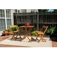 thumbnail image 2 of Linon Riverpark 3-Piece Acacia Wood Outdoor Bistro Set, Brown Oil Finish, 2 of 13