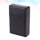 thumbnail image 2 of 1 pitillera de cuero Pu, caja de cigarrillos de negocios Premium, contenedor de cigarrillos portátil para hombres, negro, 2 of 5