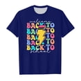 thumbnail image 3 of Chemises pour Fillettes Rentrée des Classes Saison Graphique Col Rond Manches Courtes Été Hauts pour Filles, T-Shirts Marine 3 Ans-4 Ans, 3 of 4
