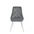 thumbnail image 3 of Topline Home Furnishings Velvet Side Chair with Chrome Legs, 3 of 6