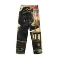 thumbnail image 3 of Lsque Adorable Kitten On Mini Train Print Men's Pajama Pants, Lounge Pant - Comfortable Home Wear,Elastic Waistband, Stylish Design-XX-Large, 3 of 9