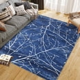 thumbnail image 3 of Haperlare Area Rugs Washable Rugs Non-Slip Stain Resistant Rugs Throw Floral Rug Boho Distressed Floor Mat, 4' x 6' Blue, 3 of 7