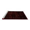 thumbnail image 2 of Ahgly Company Machine Washable Indoor Round Abstract Red Modern Area Rugs, 3' Round, 2 of 4