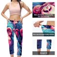 thumbnail image 3 of Monkey High Waist Capris Gym Leggings, Not See-Through Printed Compression Leggings for Women, Suitable for Running, Fitness, Yoga - Women's Leggings, 3 of 6