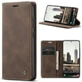 thumbnail image 2 of Dteck Case For Samsung Galaxy S22 Plus,Magnetic Leather Luxury Card Holder Pocket Case Shockproof Full Protective Kickstand Retro Flip Cover for Galaxy S22+ 5G,Coffee, 2 of 7