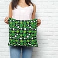 thumbnail image 2 of St Patricks Day Pillow Covers 16x16 Inch Decorative Throw Pillow Cover, Spring Country Green Shamrock Plaid Sofa Pillowcases Accent Cushion Case Home Decor Bedroom Living Room, 2 of 6