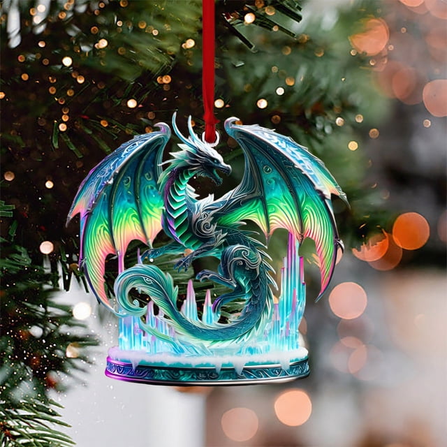 Adornos navideños, colgantes decorativos acrílicos 2D para Navidad.