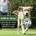 thumbnail image 5 of QDAN Durable Dog Toys Soccer Ball with Nylon Straps Hand Pump for Puppies Small Dogs, 5-inch, 5 of 8