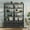 Gray, variant on 7-Tier Bookcase / Bookshelf with 8 Fabric Drawers, with Baffles Display Shelves, Industrial Large Book Shelf for Living Room Home Office, Black