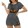 thumbnail image 4 of Uaswgudfs Women's Short Sleeve Pajama Set with Elastic Waist & Patterned Design - Lightweight Cotton, 4 of 6