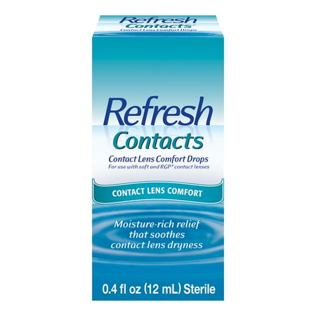 Refresh Contacts Contact Lens Comfort Drops For Use with Contact Lenses, 12 ml