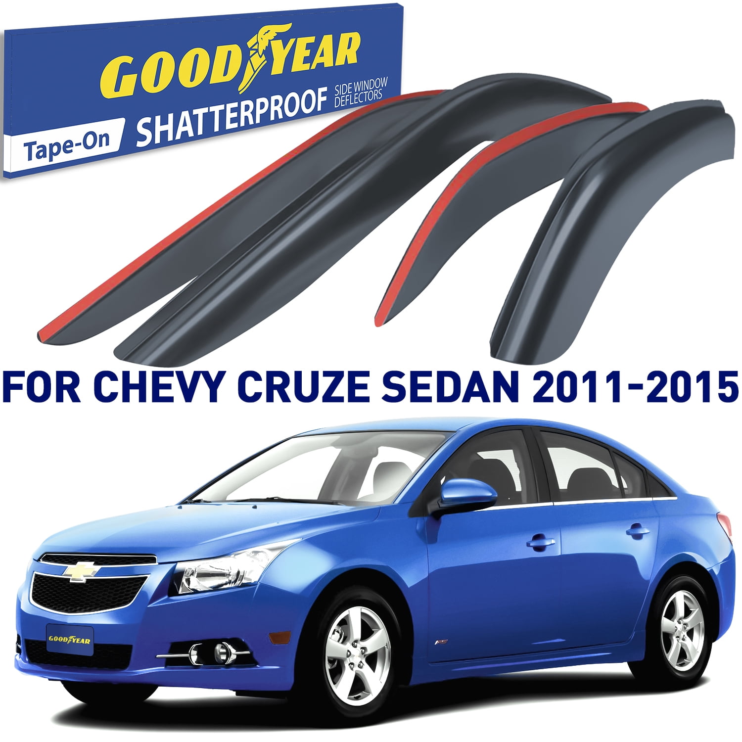 Goodyear Shatterproof Window Deflectors for Chevrolet (Chevy) 20112015