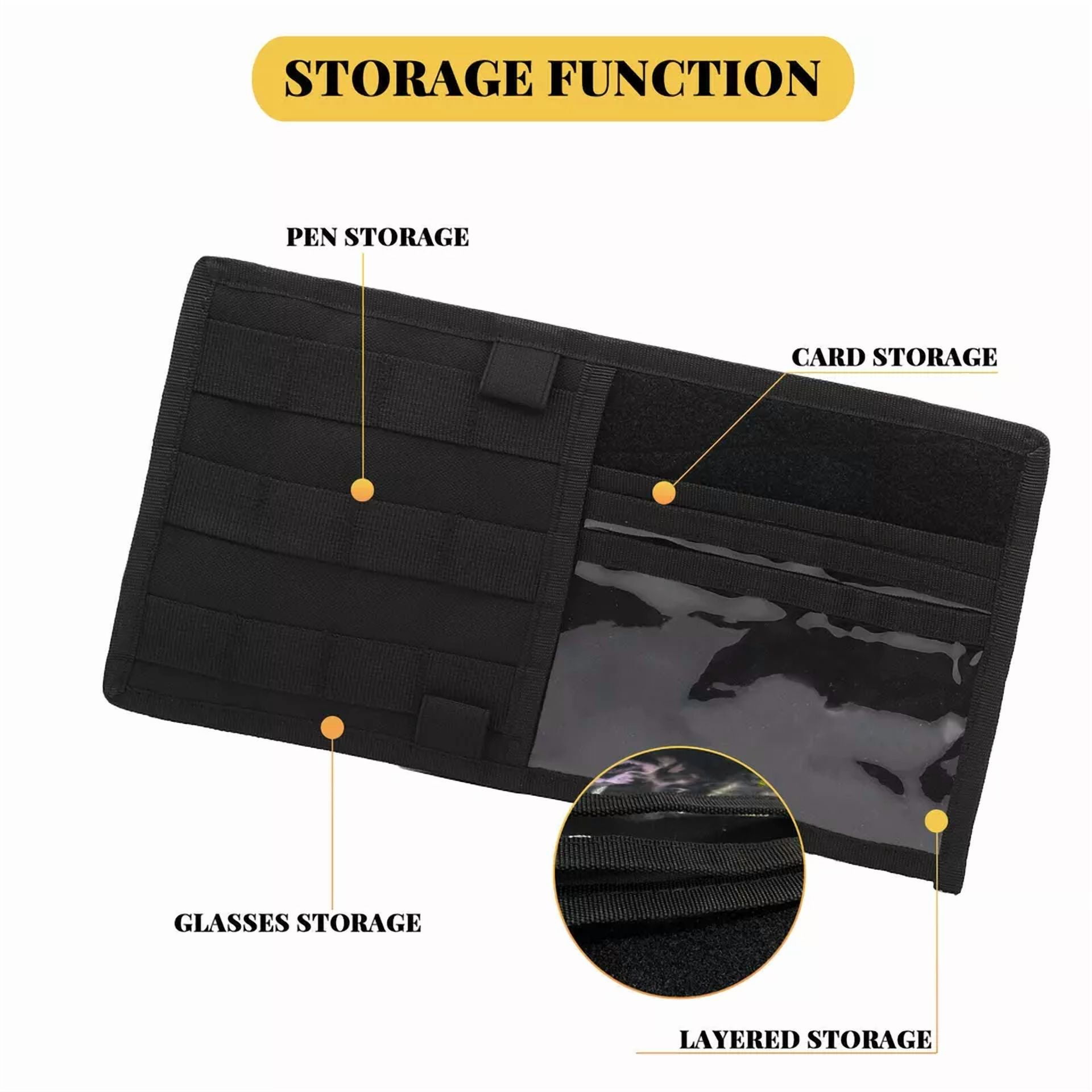 New Tactical Molle Car Sun Visor Organizer Visor Panel Storage Pouch Holder Us