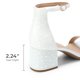 thumbnail image 4 of Sandalia DREAM PAIRS con Tacón Bajo Grueso en Perla Blanca, 4 of 7